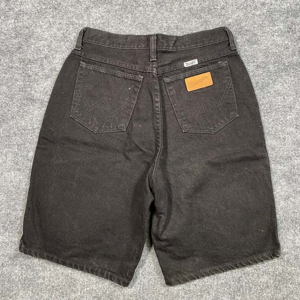 Wrangler Vintage High Waisted Denim Shorts Black Made in USA WW022DB Size 11/12